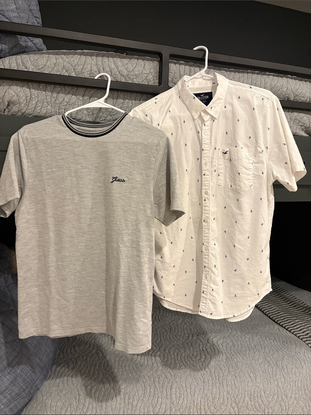 Lot (2) of Men’s (Medium) Hollister and Guess Shirts
